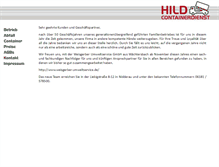 Tablet Screenshot of containerdienst-hild.de